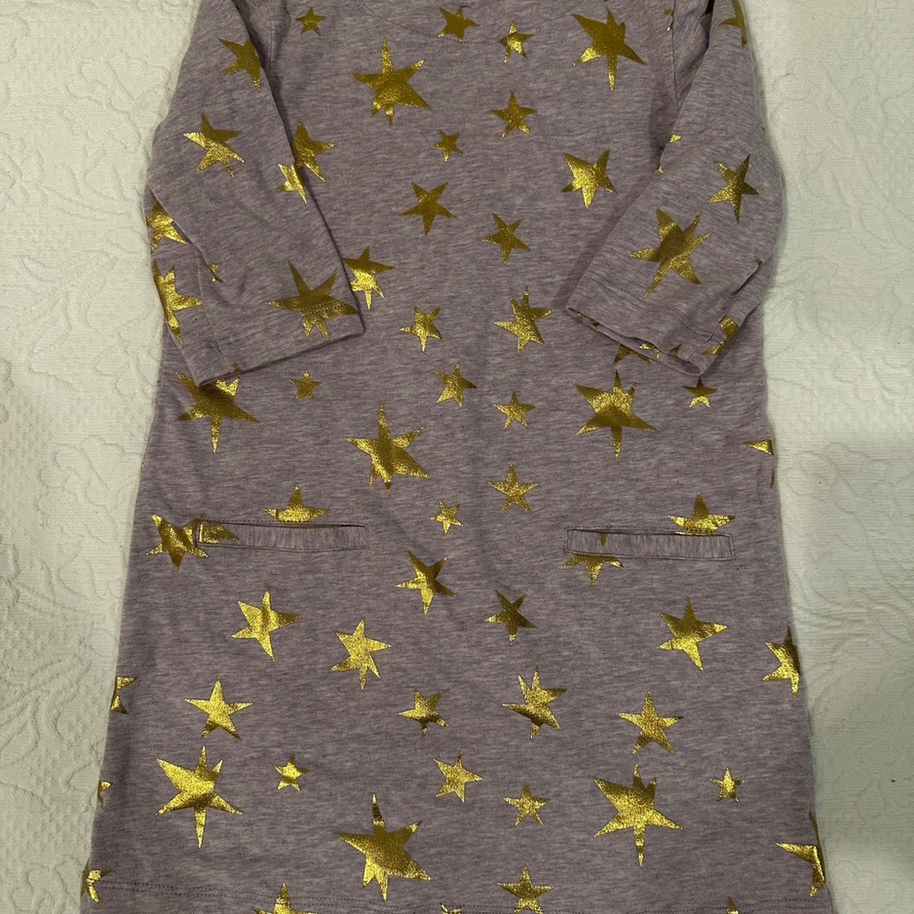 Light Purple Dress with Gold Star Pattern